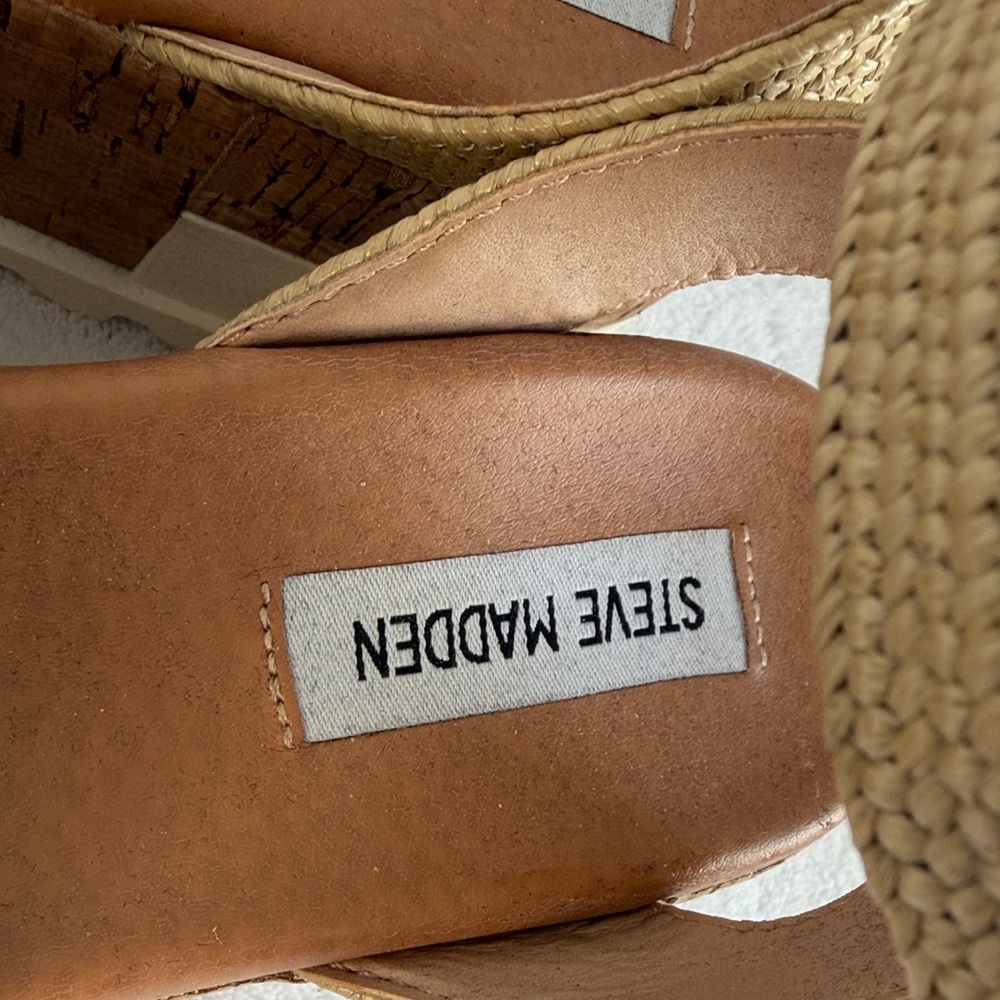 Steve Madden Bandi Espadrille Platform Sandal | Natural Raffia | Size 8.5 - Picture 10 of 16